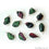 Rough Gemstone Free Form 24x11mm Silver Plated Single Bail Connector