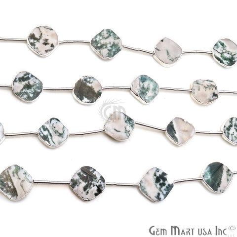 Tree Agate Free Form 15x18mm Crafting Beads Gemstone Strands 9INCH - GemMartUSA