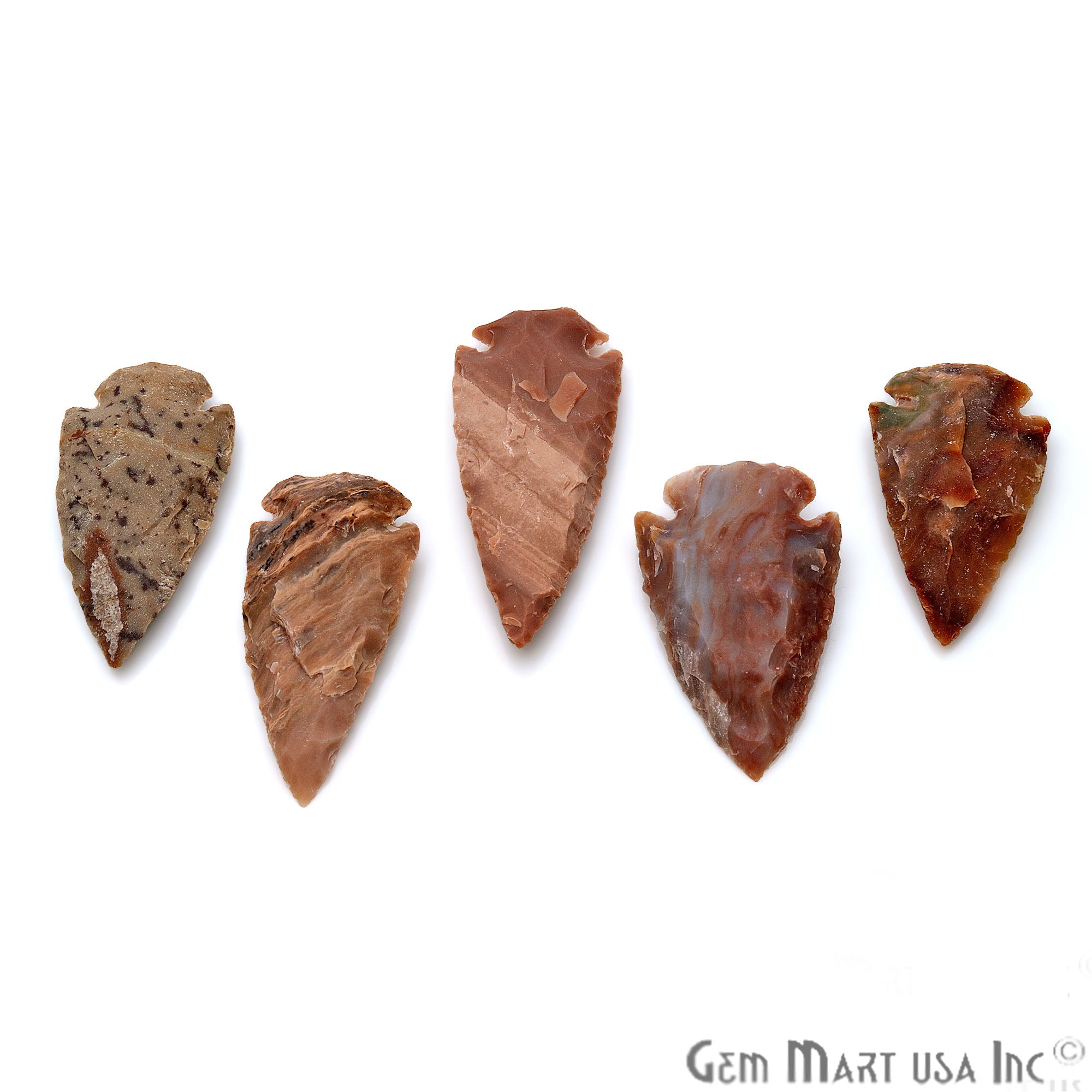 Arrowhead Cut Gemstones, 55x26mm Handcrafted Stone, Loose Gemstone, DIY Pendant, DIY Jewelry - GemMartUSA