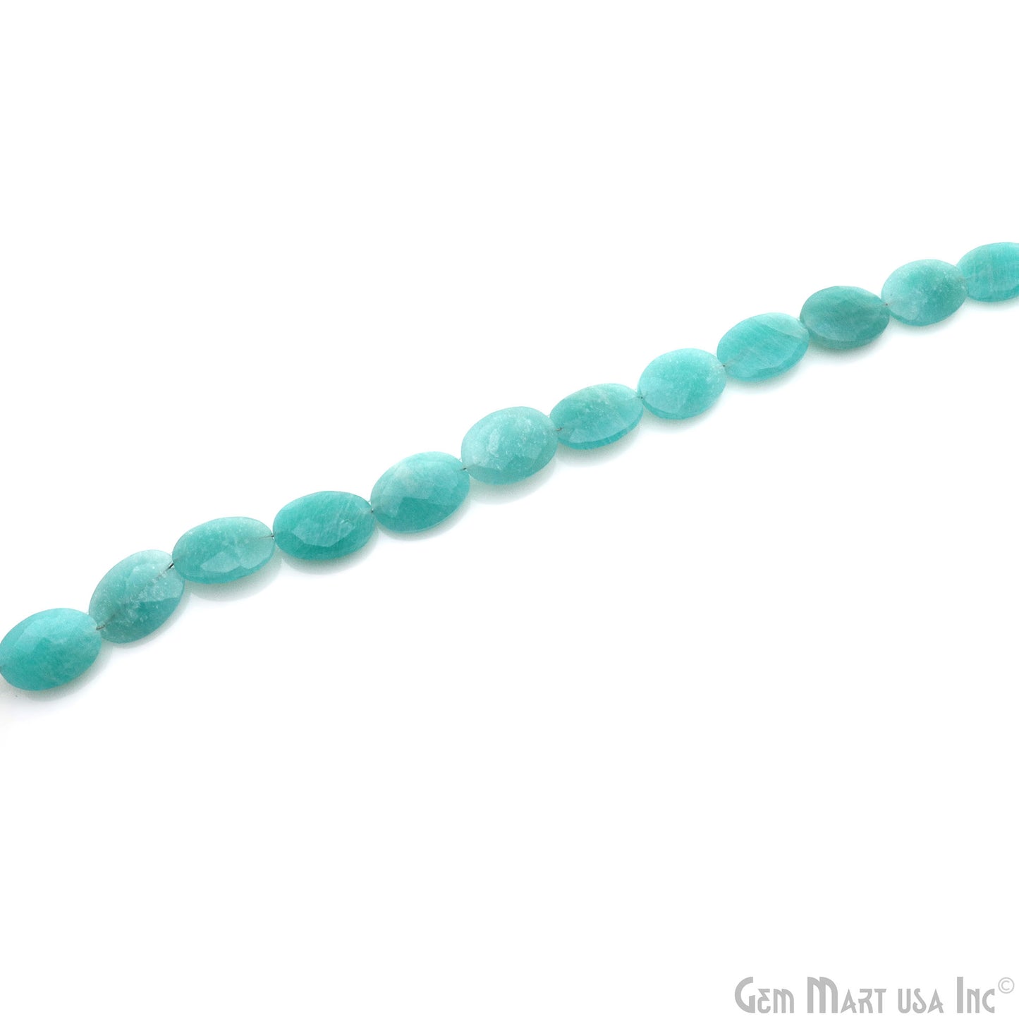 Amazonite Oval Beads, 9 Inch Gemstone Strands, Drilled Strung Briolette Beads, Oval Shape, 17x13mm