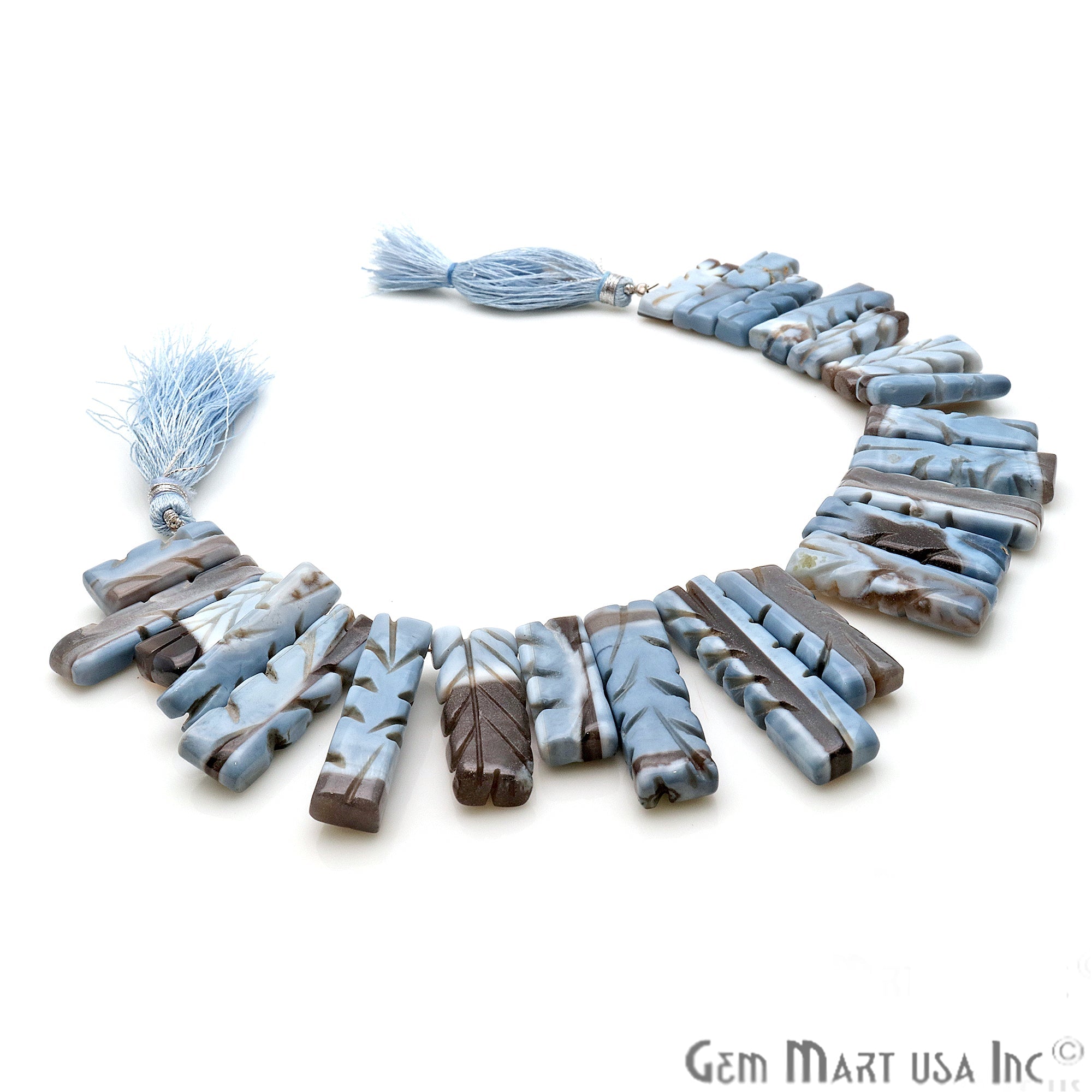 Boulder Opal RectAngel 28x9mm Crafting Beads Gemstone Briolette Strands 8 INCH - GemMartUSA