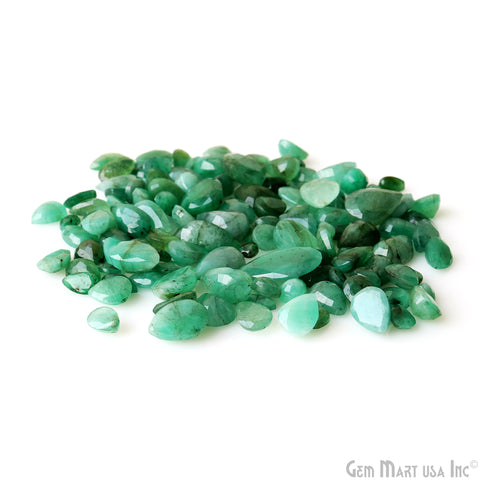 Emerald Pear Gemstone, 4-15mm, 99 Carats, 100% Natural Faceted Loose Gems, May Birthstone