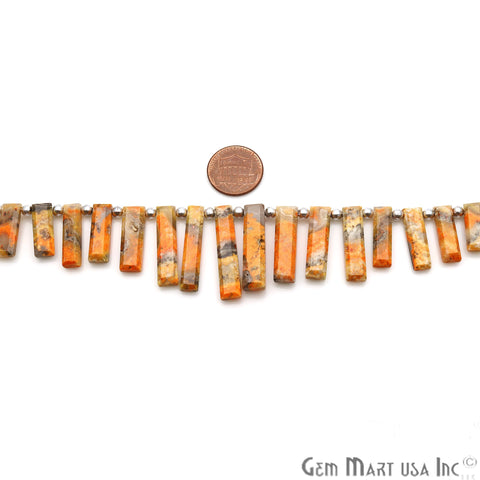 Bumble Bee RectAngel 29x7mm Crafting Beads Gemstone Briolette Strands 8 INCH - GemMartUSA