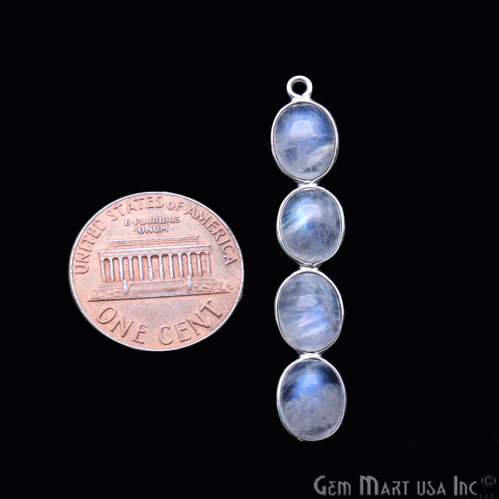 DIY Rainbow Moonstone 43x8mm Single Bail Chandelier Finding Component (Pick Your Metal) - GemMartUSA