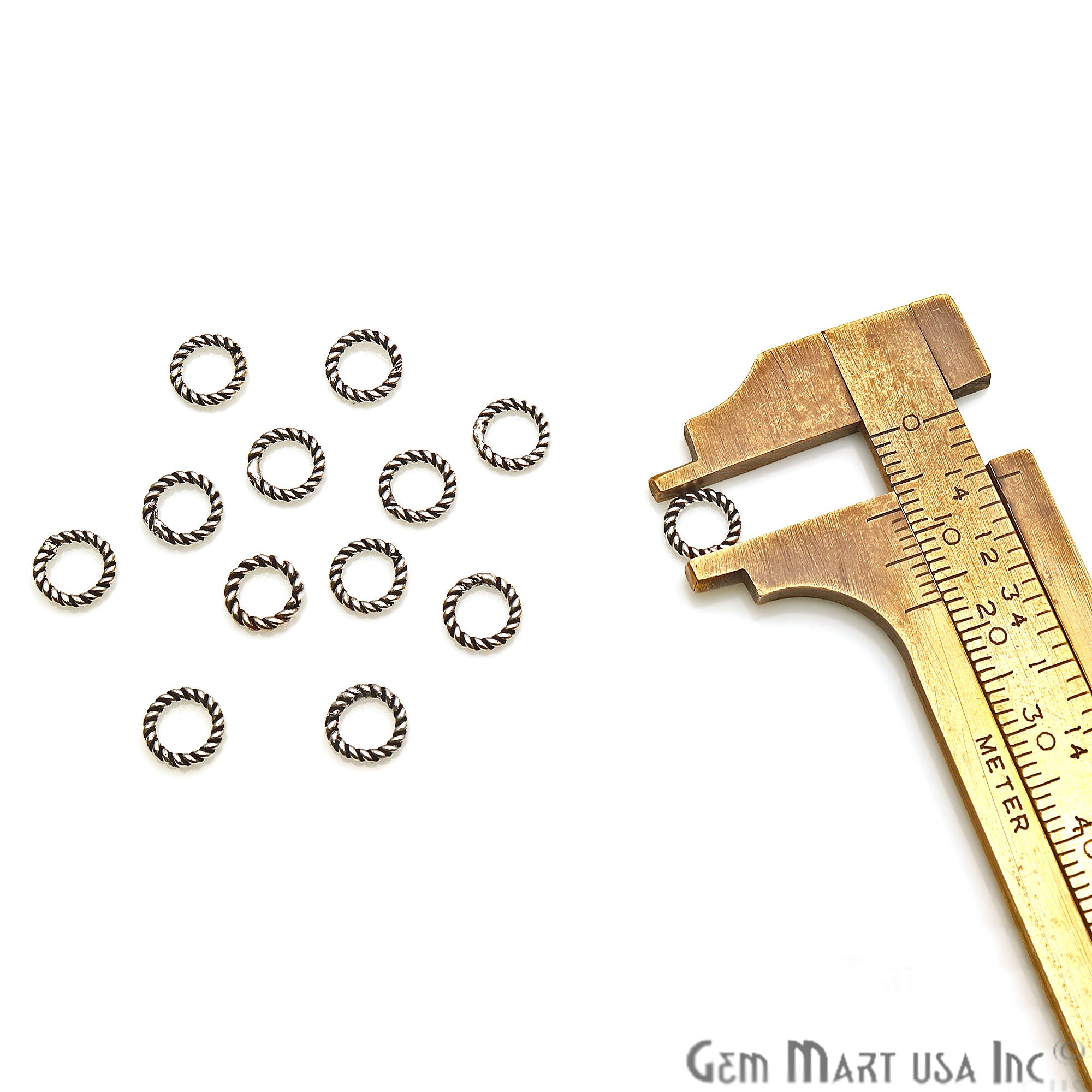 10pc Lot Round Oxidized Finding, Filigree Findings, Findings, Jewelry Findings - GemMartUSA