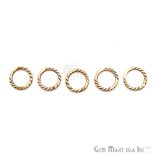 Gold Plated Round Finding, Filigree Findings,Bracelets Round Charm (Pick Size) - GemMartUSA