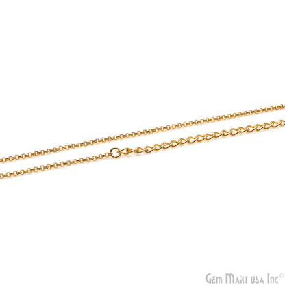 Sleek Cable Chain Necklace 18 Inch With Lobster Claw Clasp