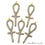 Ankh Cross' CZ Pave Gold Vermeil Charm for Bracelet & Pendants - GemMartUSA