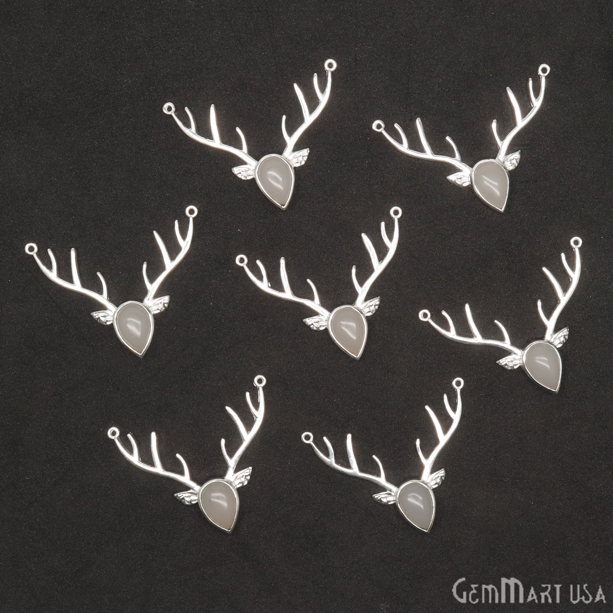 Reindeer Horn 42x14mm Gemstone Necklace Pendant