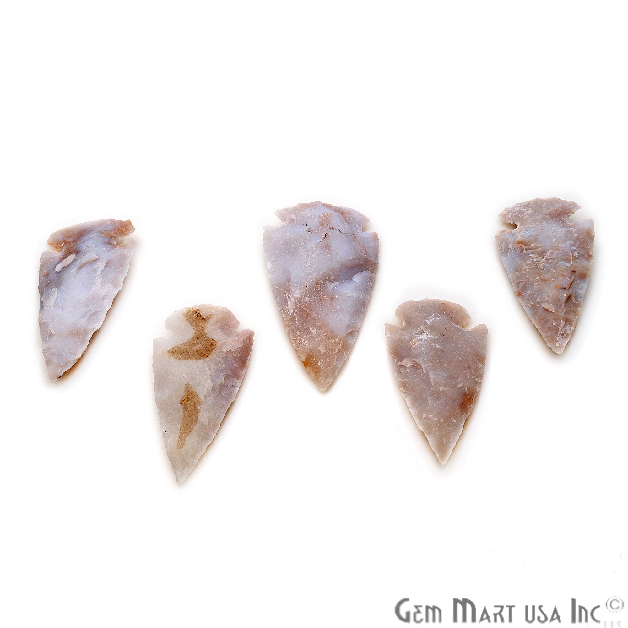 Arrowhead Cut Gemstones, 55x23mm Handcrafted Stone, Loose Gemstone, DIY Pendant, DIY Jewelry - GemMartUSA