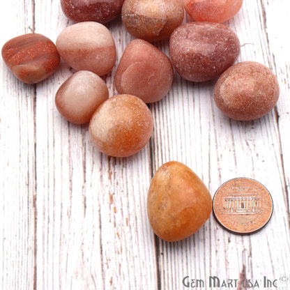 3.53oz Lot Sunstone Tumbled Reiki Healing Metaphysical Beach Spiritual Gemstone - GemMartUSA