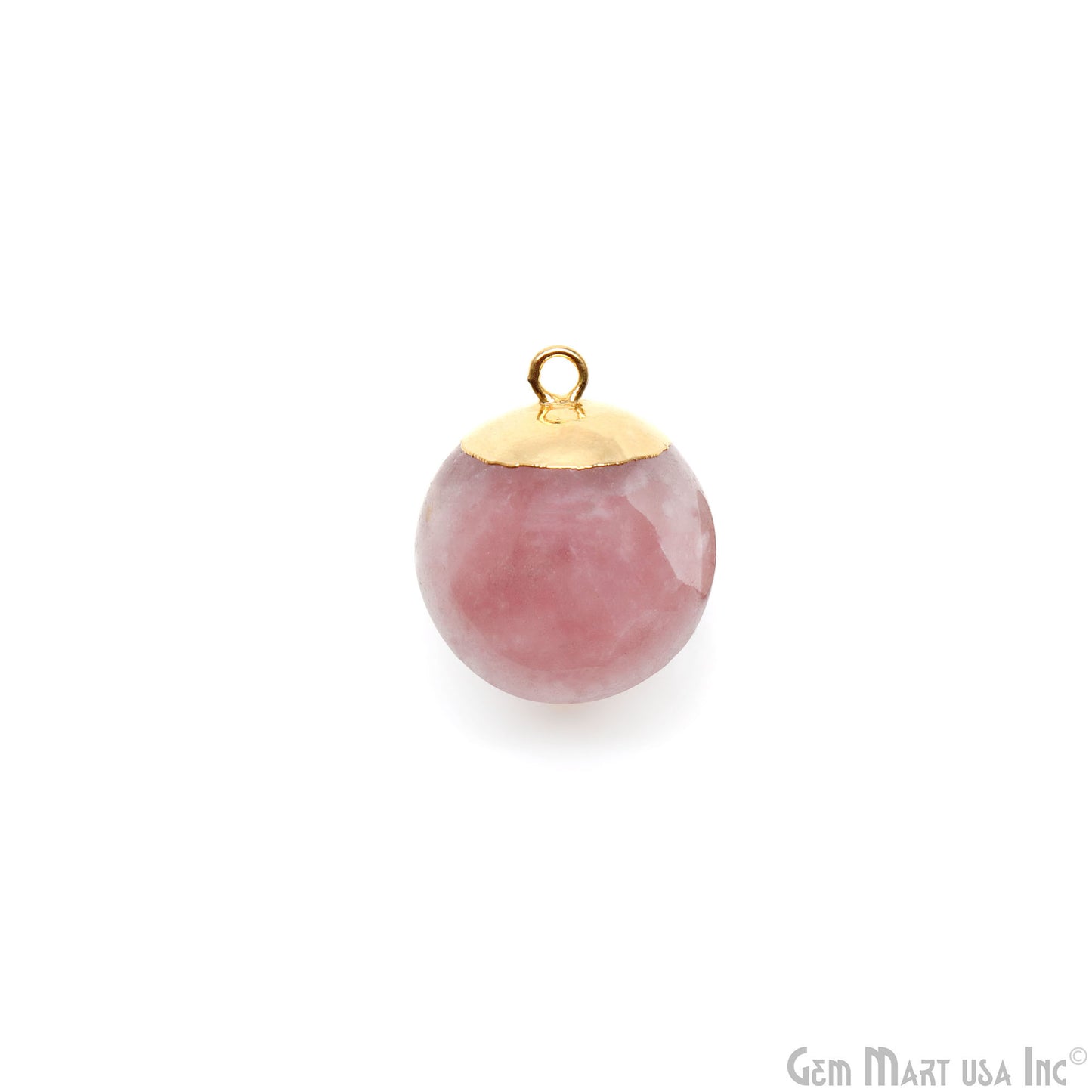 Gemstone Ball 25x28mm Gold Edged Single Bail Charm Ball Connector