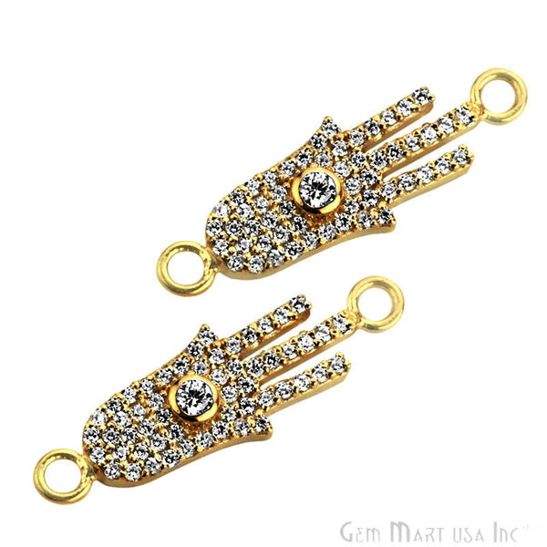 Cubic Zircon Pave 'Hamsa'...