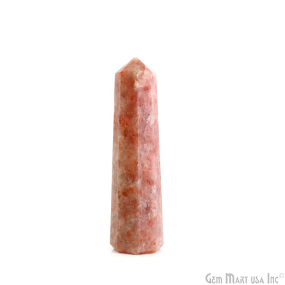 Sunstone Gemstone Jumbo Tower Crystal Tower Obelisk Healing Meditation Gemstones 4-5 Inch