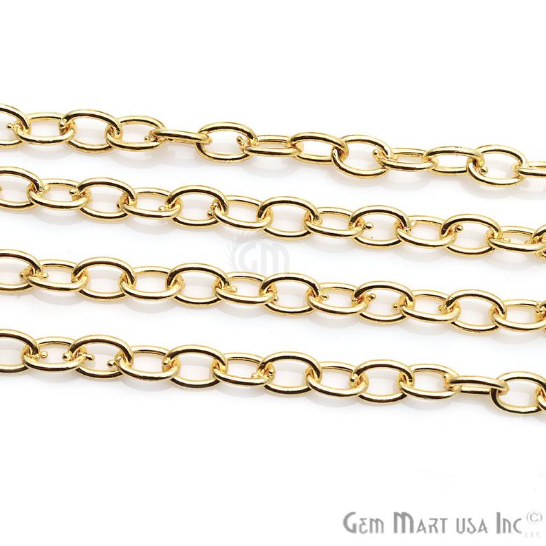 Link Finding Gold Plated Necklace Station Rosary Chain