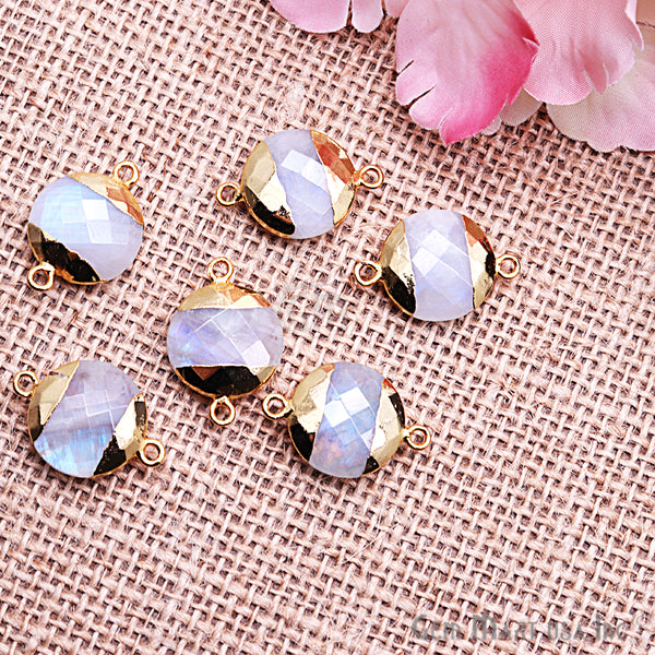 Rainbow 16mm Round Gold...