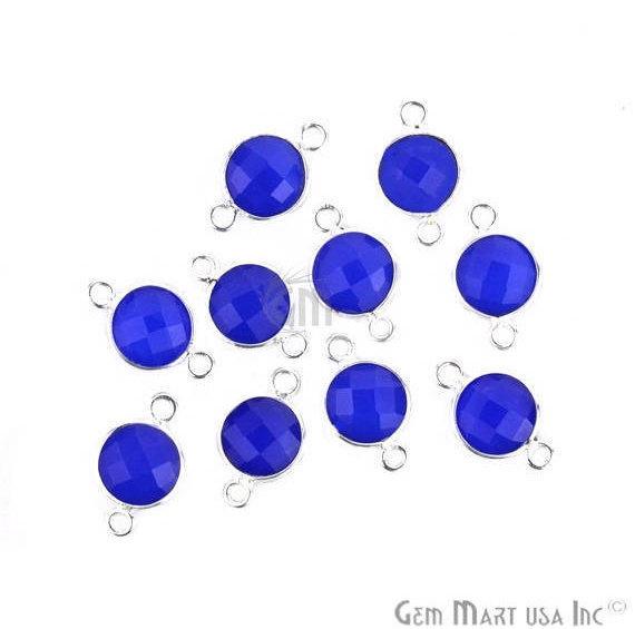 Round 8mm Double Bail Silver Plated Gemstone Connectors (Pick Your Lot Size) - GemMartUSA