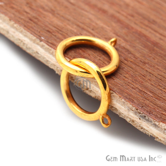 Round Shape Gold Plated Finding Jewelry Charm - GemMartUSA