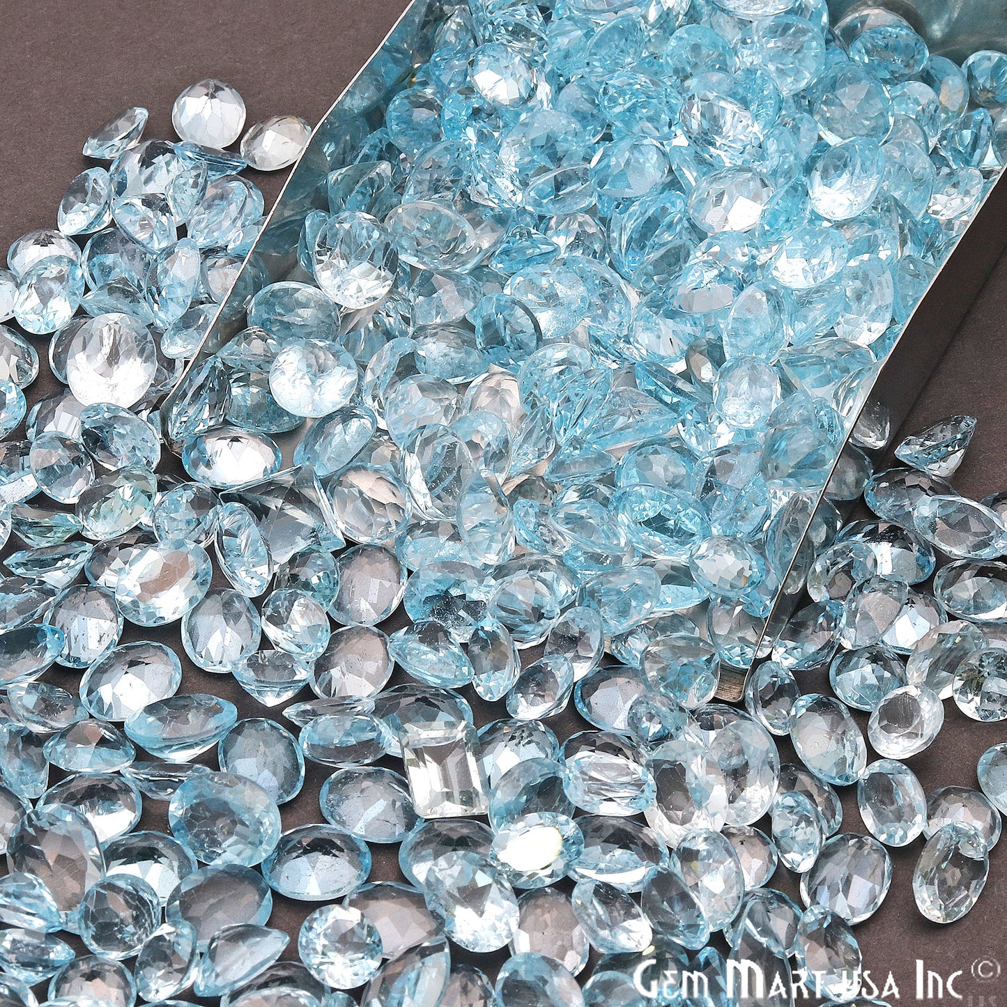 Natural Blue Topaz Mix Shape Loose Gemstones,Precious Stones - GemMartUSA