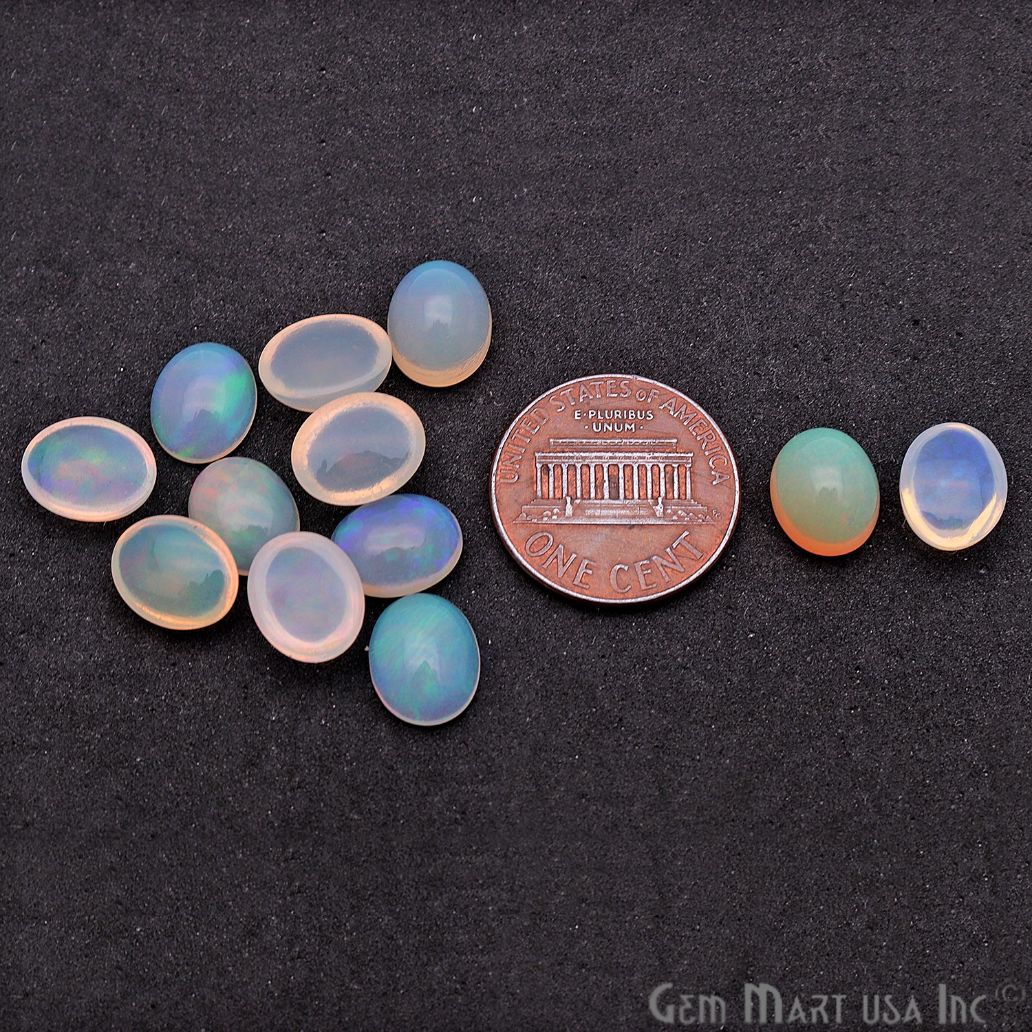 Natural Opal Gemstone 8x10mm Oval Beads Cabochons Loose Precious Stones - GemMartUSA