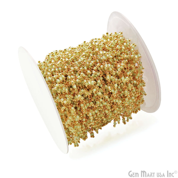Peridot Beads Cluster Gold...