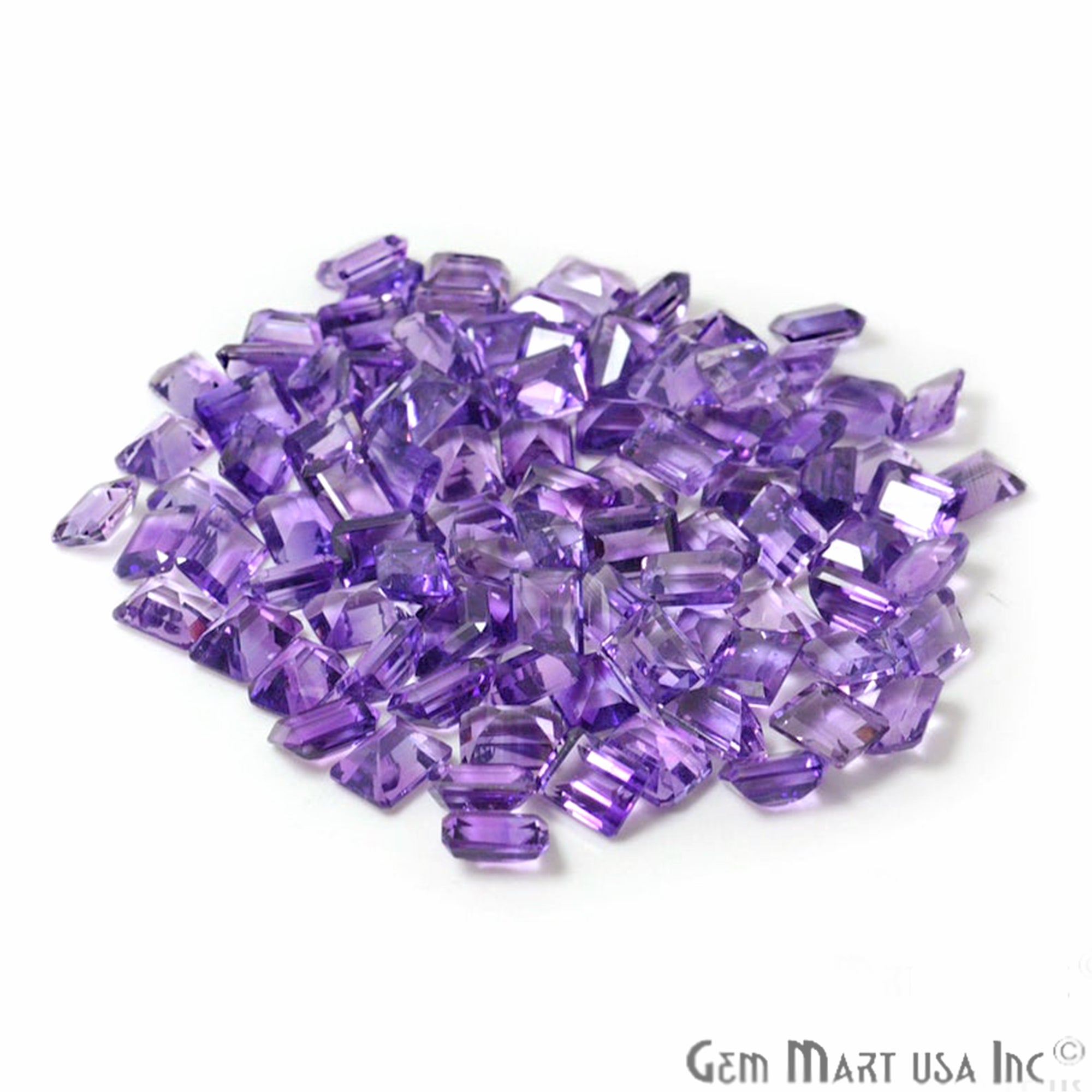 20 cts Amethyst Octagon 6x8, Loose Faceted Stone, Amethyst Mix, Amazing Cut and Quality - GemMartUSA