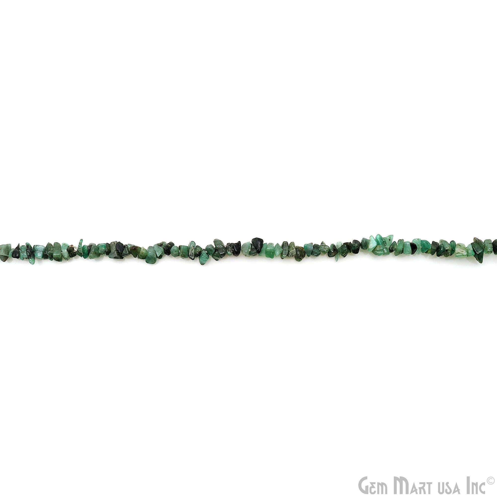 Emerald Chip Beads Strand Semi Precious Gemstone Chips 34 inches Full Strand (762212581423)