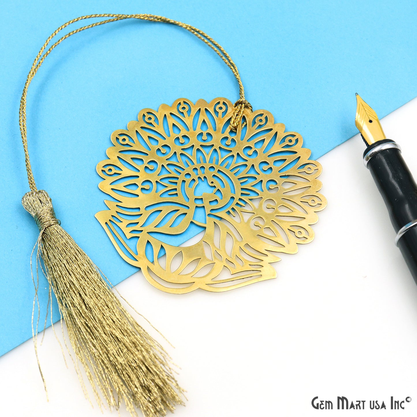 Metal Peacock Bookmark With Tassel. Gold Bookmark, Reader Gift, Handmade Bookmark, Page Marker, Aesthetic Gift. 62mm