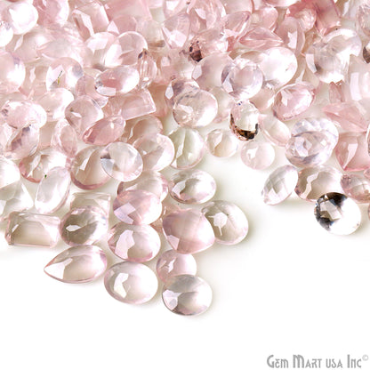 100ct Rose Quartz Mix Shape And Mix Size Faceted Loose Gemstone