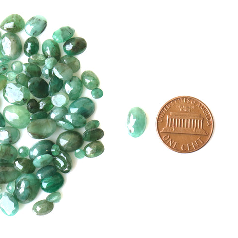 108ct Emerald Oval Shape Mix Size Faceted Cut Loose Gemstone