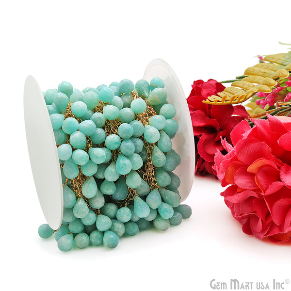 Amazonite Faceted Drop 10x6mm...