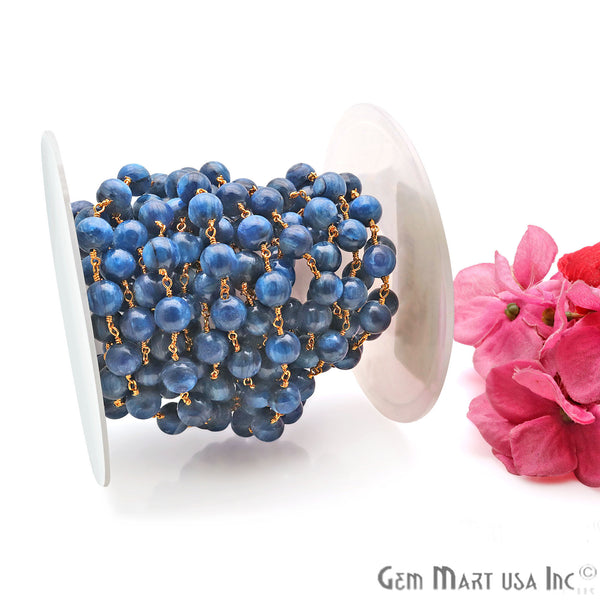 Kyanite Smooth Beads 8mm...