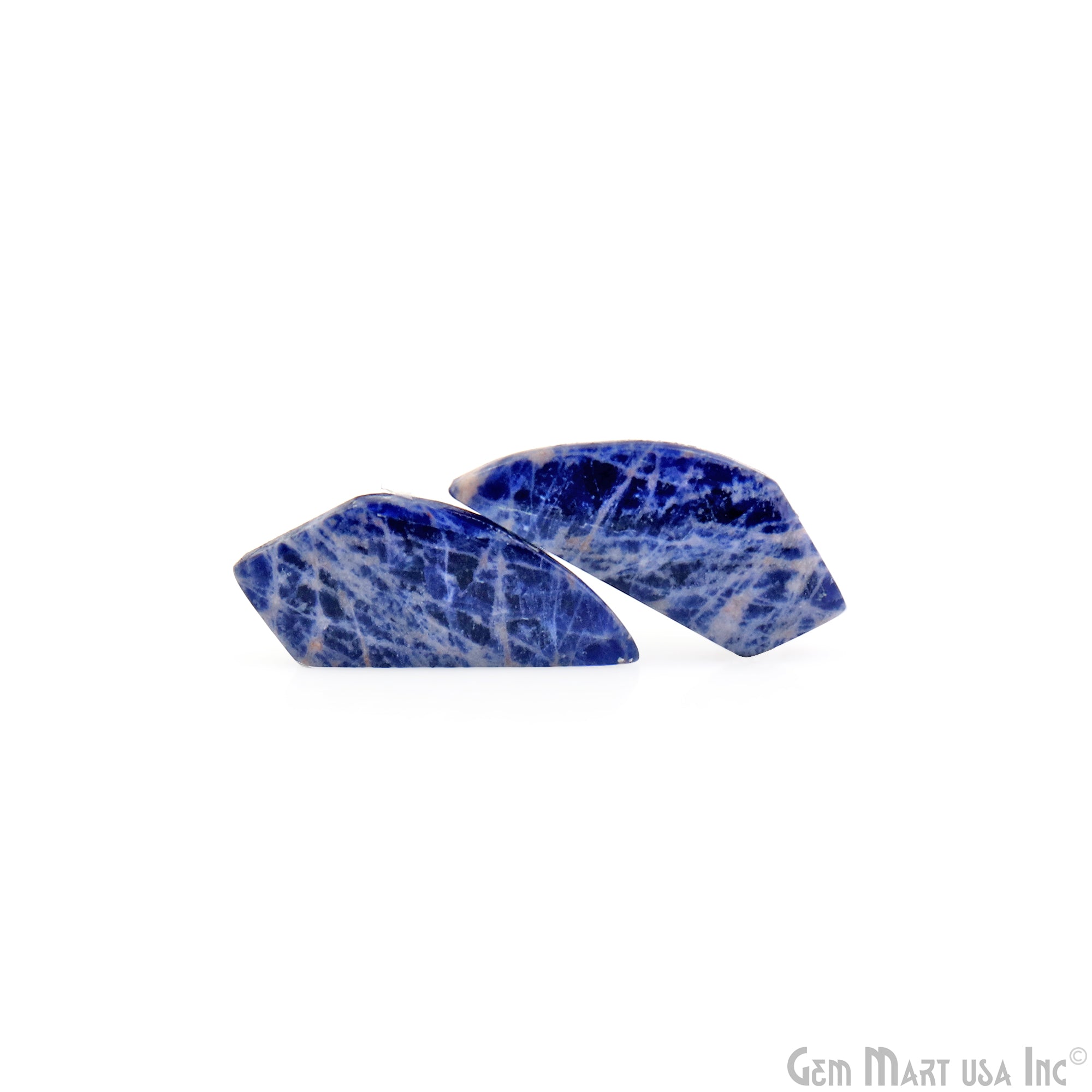 Sodalite Nail Shape 30X13mm Loose Gemstone For Earring Pair