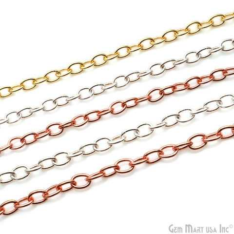 Rolo Chain For Jewelry Making 6x8mm Round Links Chain Necklace Minimal Finding Chain