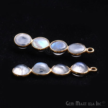 DIY Rainbow Moonstone 31x7mm Chandelier Finding Component (Pick Your Plating) - GemMartUSA