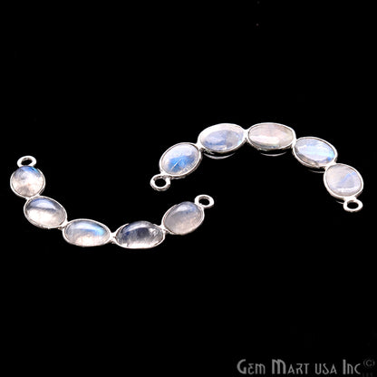 DIY Rainbow Moonstone 32x6mm Double Bail Chandelier Finding Component (Pick Your Metal) - GemMartUSA