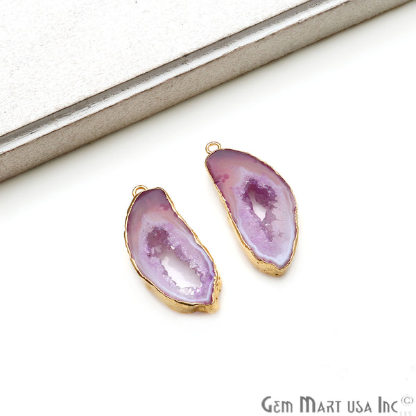 Agate Slice 14x33mm Organic...