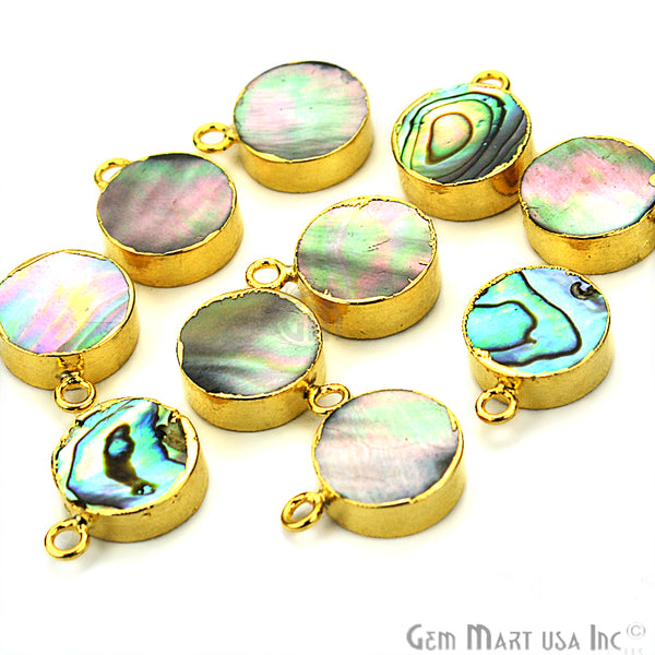 Abalone Round 12mm Gold...