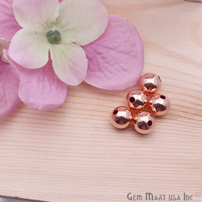 5pc Lot Bead Finding 8mm Round Ball Jewelry Making Charm (Pick Your Plating) - GemMartUSA