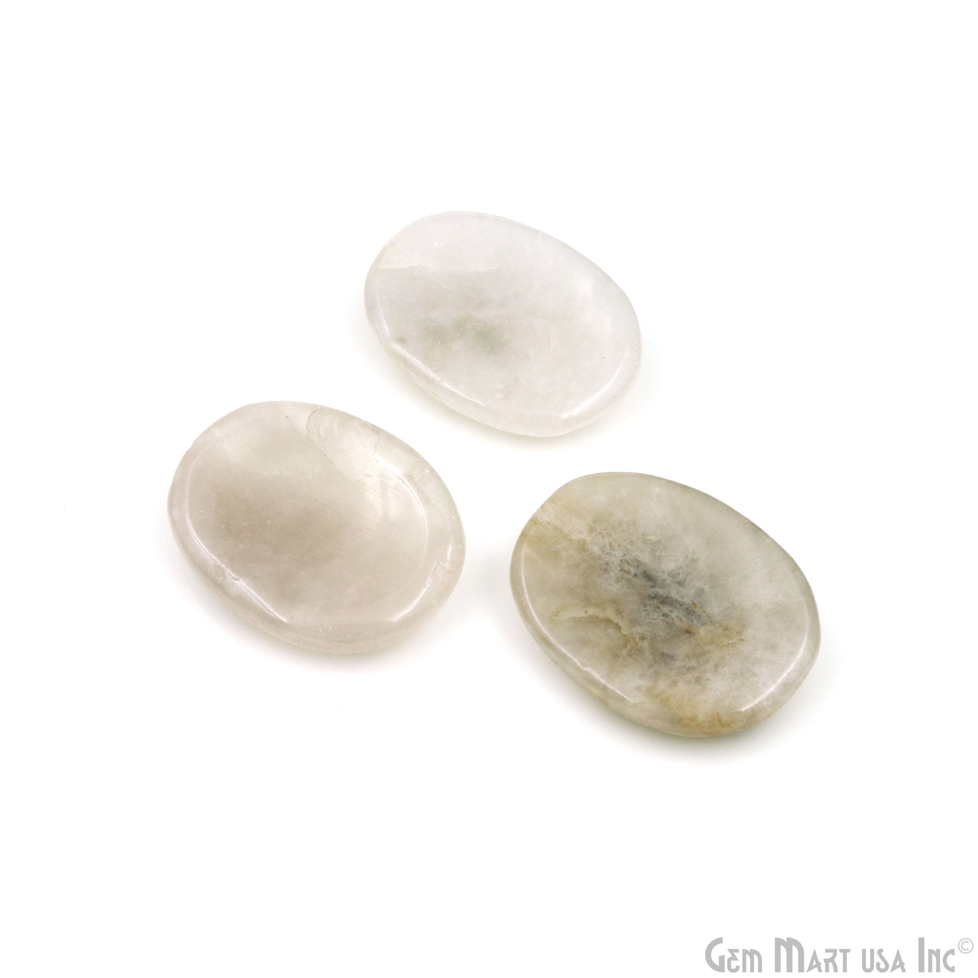 Thumb Meditation Gemstones 39x29mm Oval Hand Curved Thumb Massager Stones