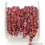 Pink Tourmaline 6x8mm Nugget Rough Gemstone Gold Wire Wrapped Rosary Chain - GemMartUSA