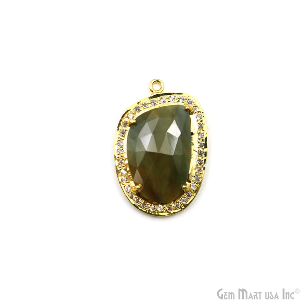 Sapphire & Pave Cubic...