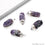 Rough Amethyst Free Form 38x15mm Silver Electroplated Pendant
