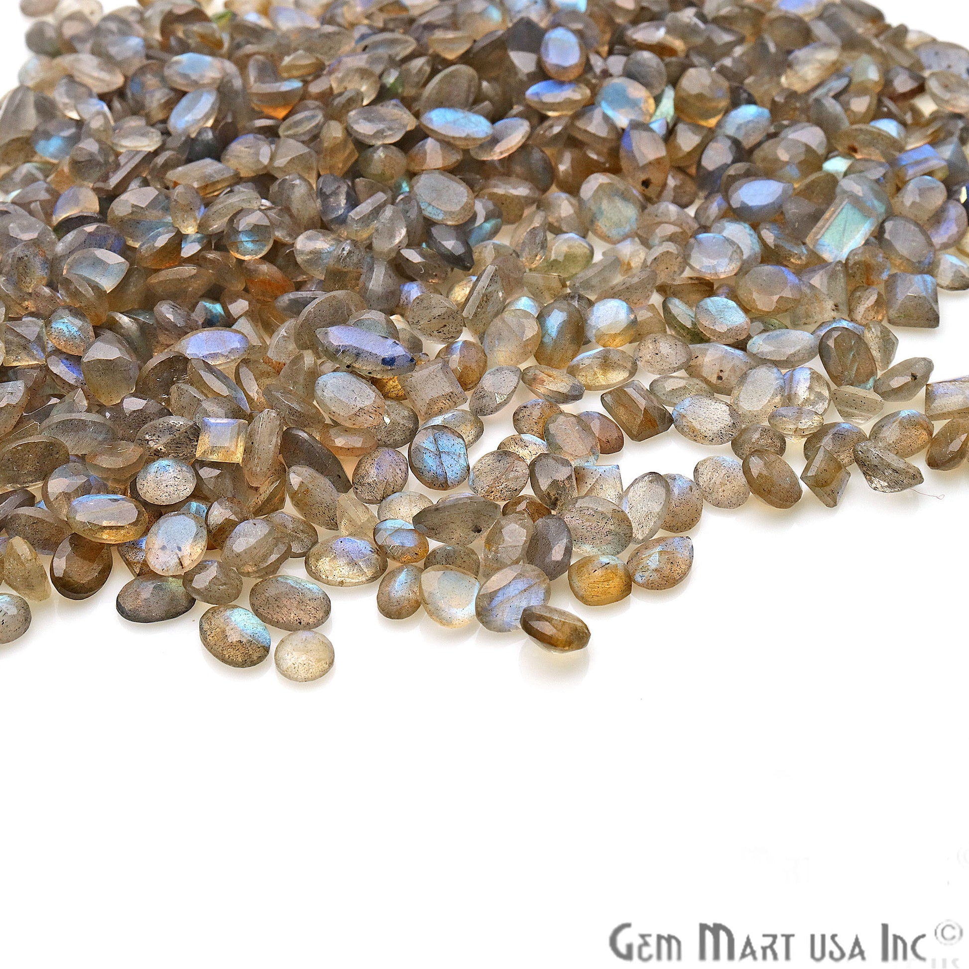 Blue Flash Labradorite Mix Shape 5 Carats Wholesale Loose Gemstones - GemMartUSA