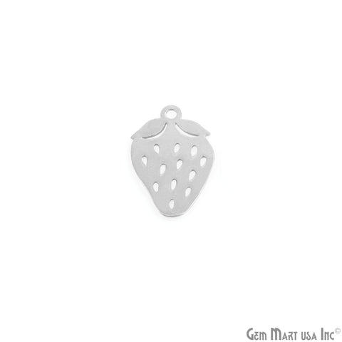Strawberry Shape Metal 20x14.5mm Filigree Finding Charm Connector