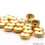 5pc Lot Matte Beads, Gold Round Bead, Spacer Gold Plated Beads - GemMartUSA