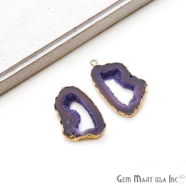 Agate Slice 12x35mm Organic...