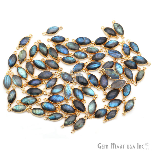 Labradorite Cabochon 22x9mm Gold...
