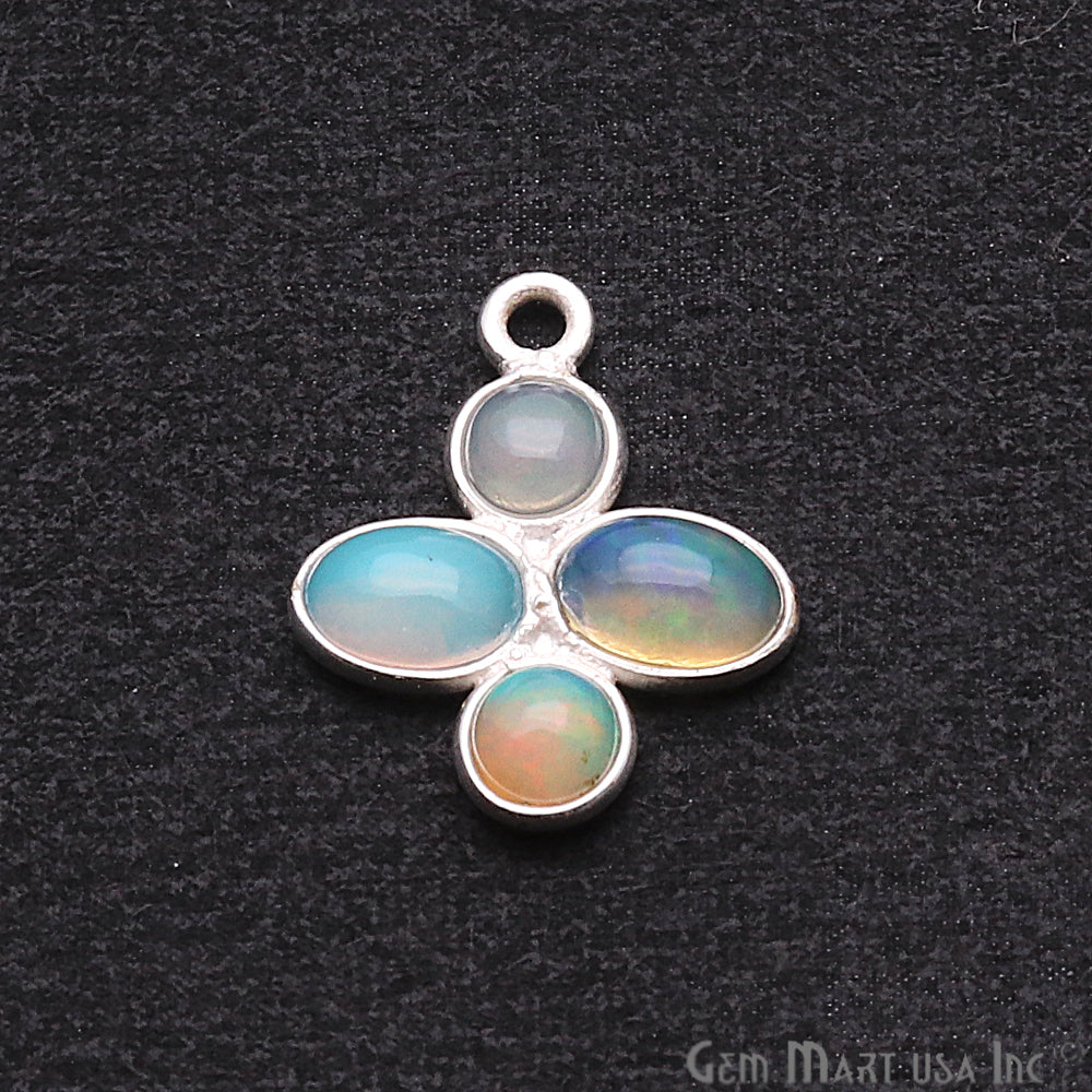 DIY Opal October Birthstone 16x13mm Chandelier Finding Component (Pick Plating) (13096) - GemMartUSA