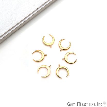 Horn Shape 24x3mm Gold Plated Finding Charm, DIY Jewelry - GemMartUSA